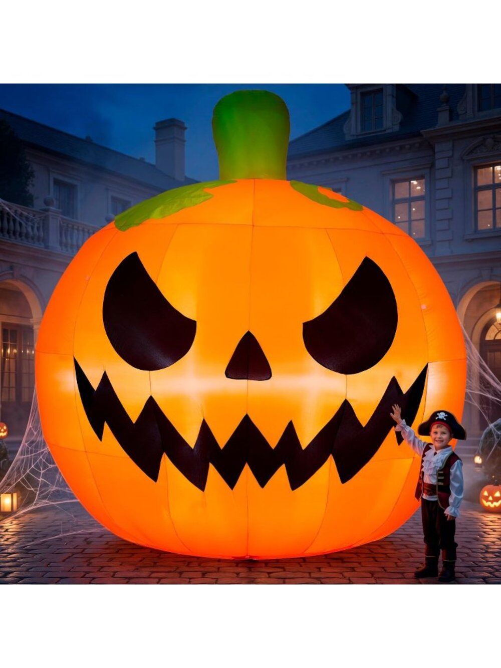 🎃10FT Tall Halloween Blow Up Pumpkin Inflatable Decoration for Yard Lawn Garden